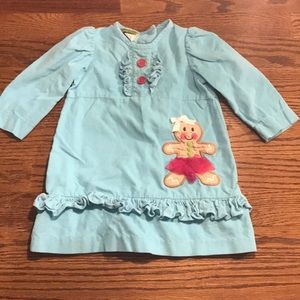 Blue corduroy gingerbread dress